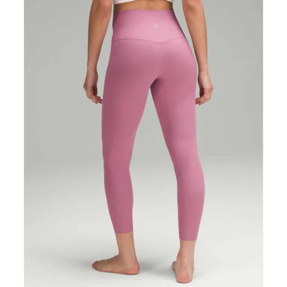 Lululemon Align Ribbed High-Rise Pant 25" Velvet Dust Size 6 - Picture 2 of 6